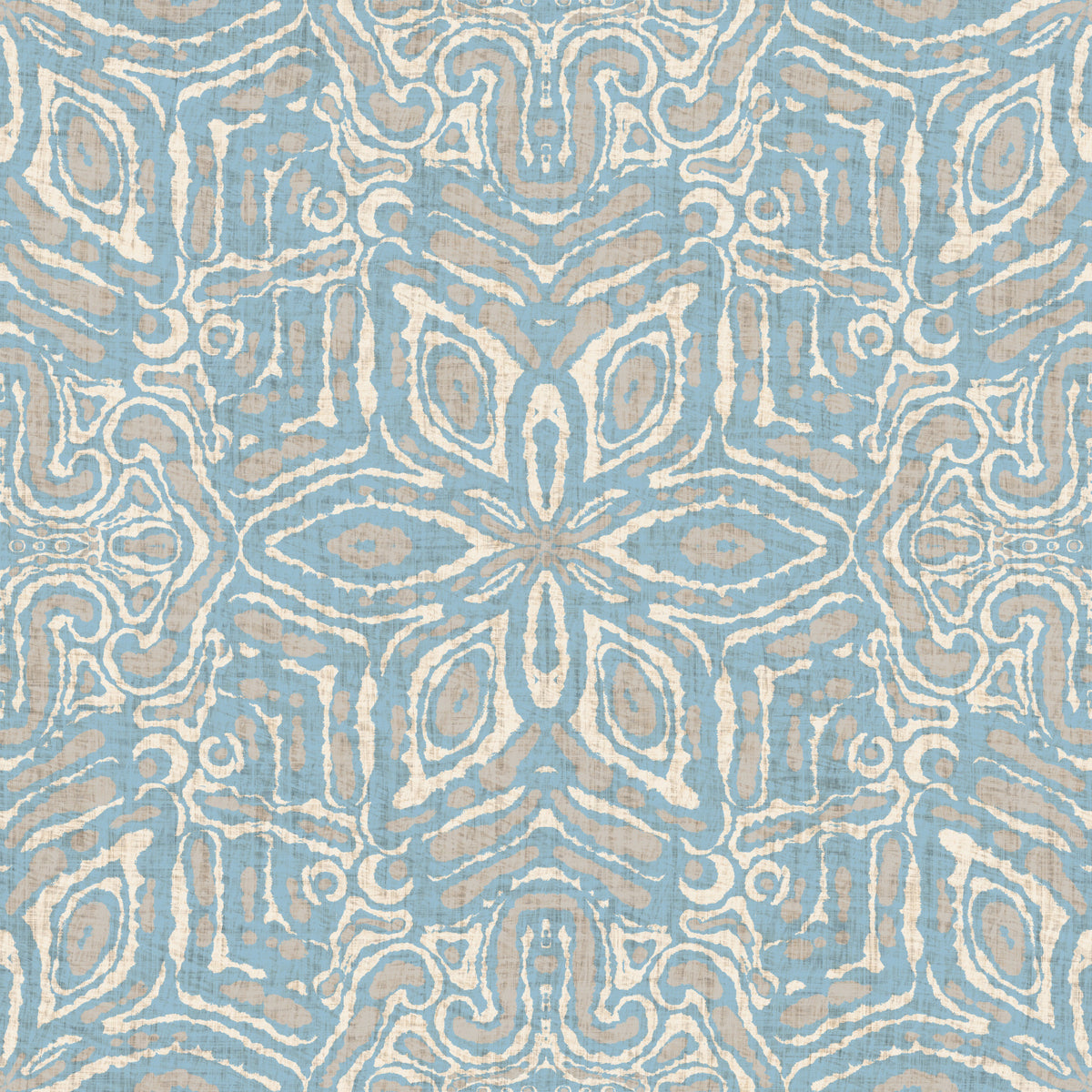 Batik geometric floare de tapet albastru mort in your room — zoomed