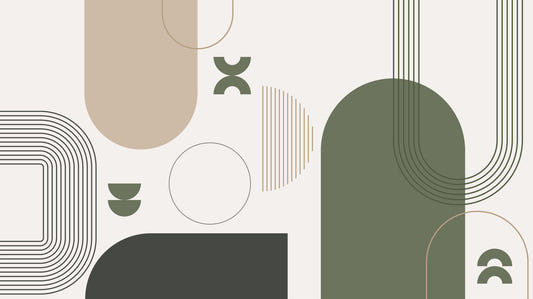 Minimalistisk retro vibe vægmaleri