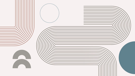 Moderne Retro -Linien Wandmalerei