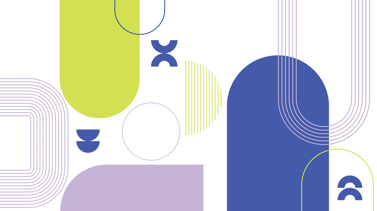 Bold Geometric Shapes Wall Mural in your room — zoomed