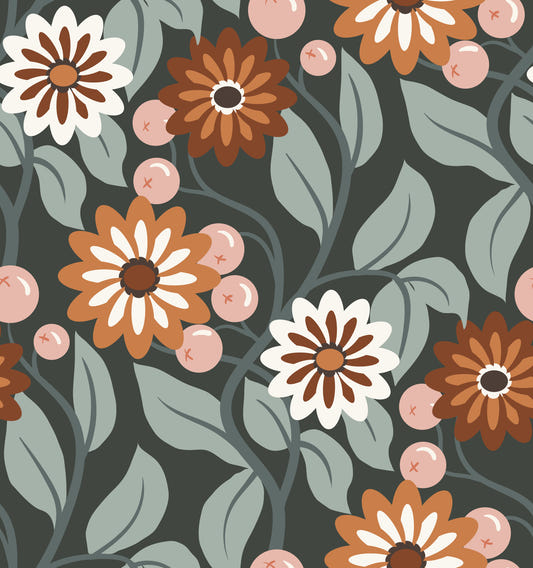 Retro blomta tapet⁠