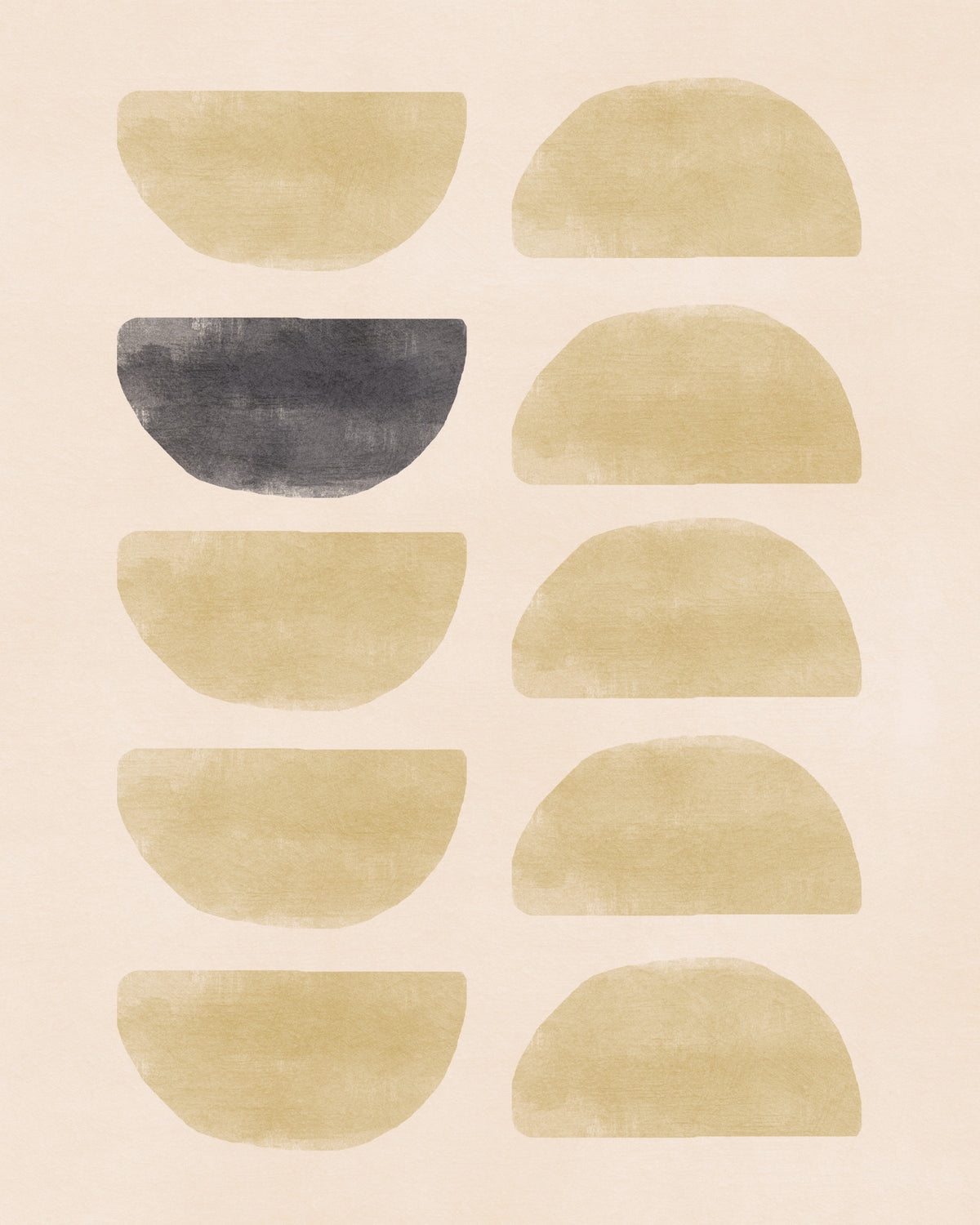 Beige Bliss: Abstract Harmony Wall -Wandgemälde in your room