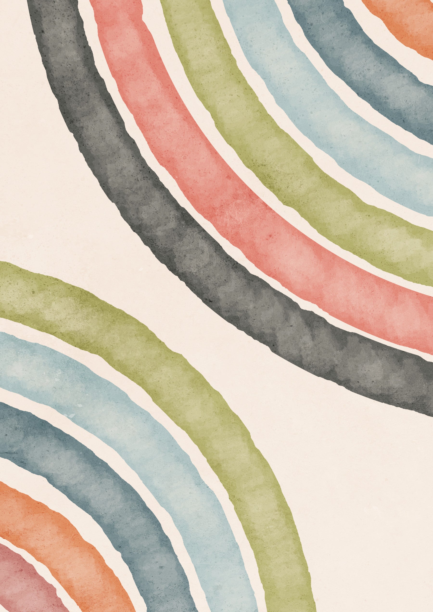 Abstrakte Aquarellbögen Wandmalerei