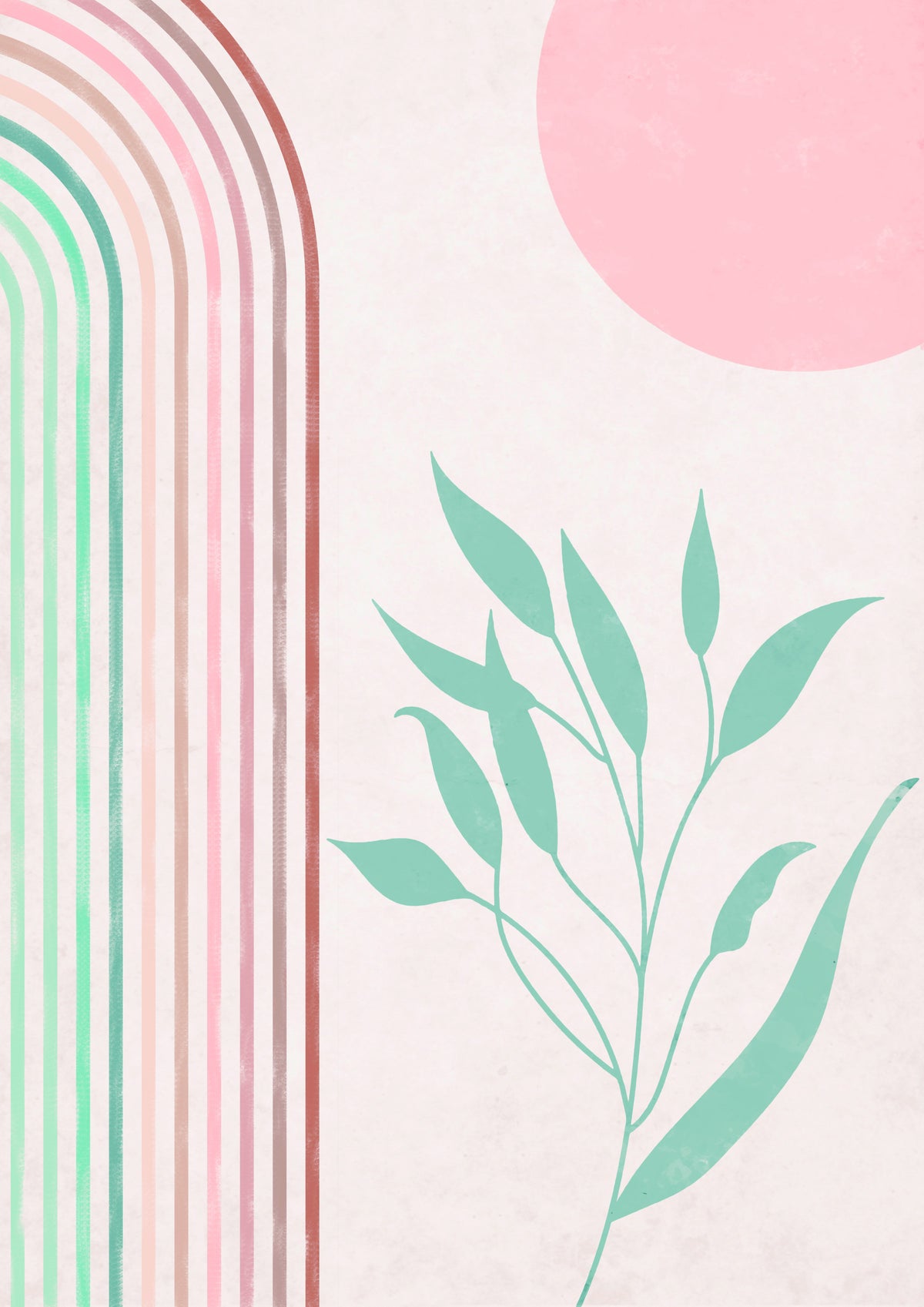 Tranquil Rainbow Escape Wall Mural in your room — zoomed