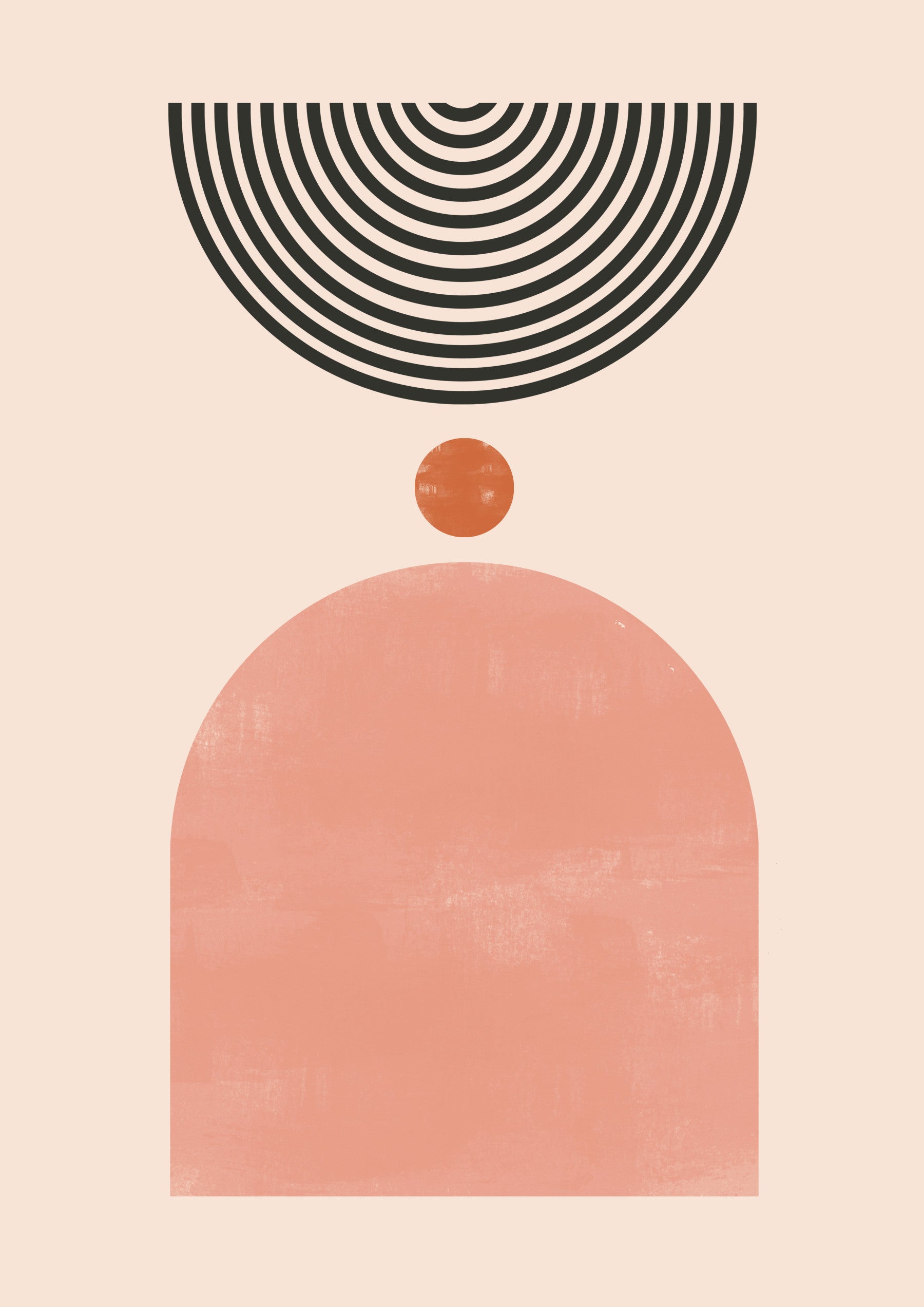 Midny Century Modern Harmony Wall Mural in your room — zoomed