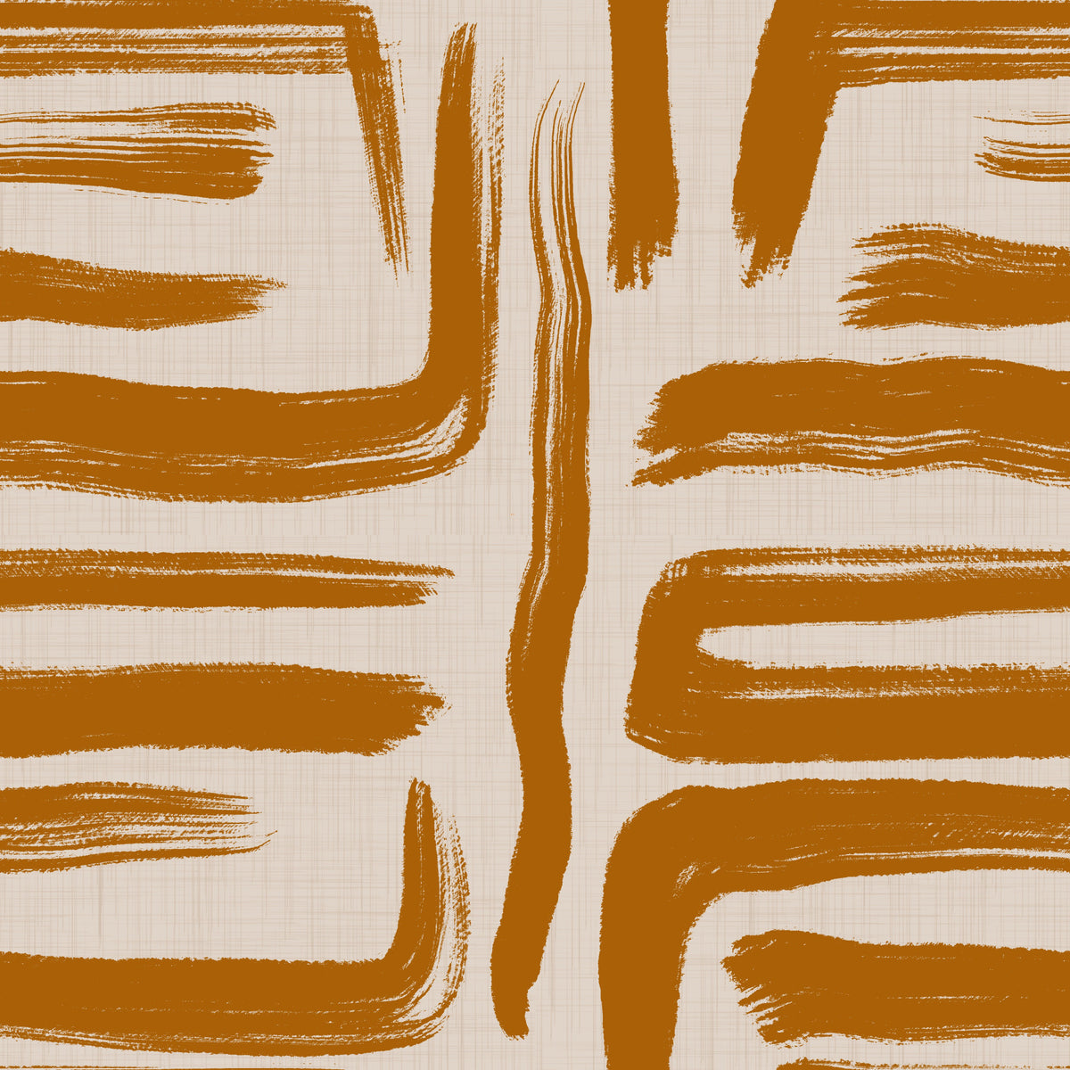 Amber Brushstrokes - Abstract Mid Century Modern Wallpaper‚Å† in your room