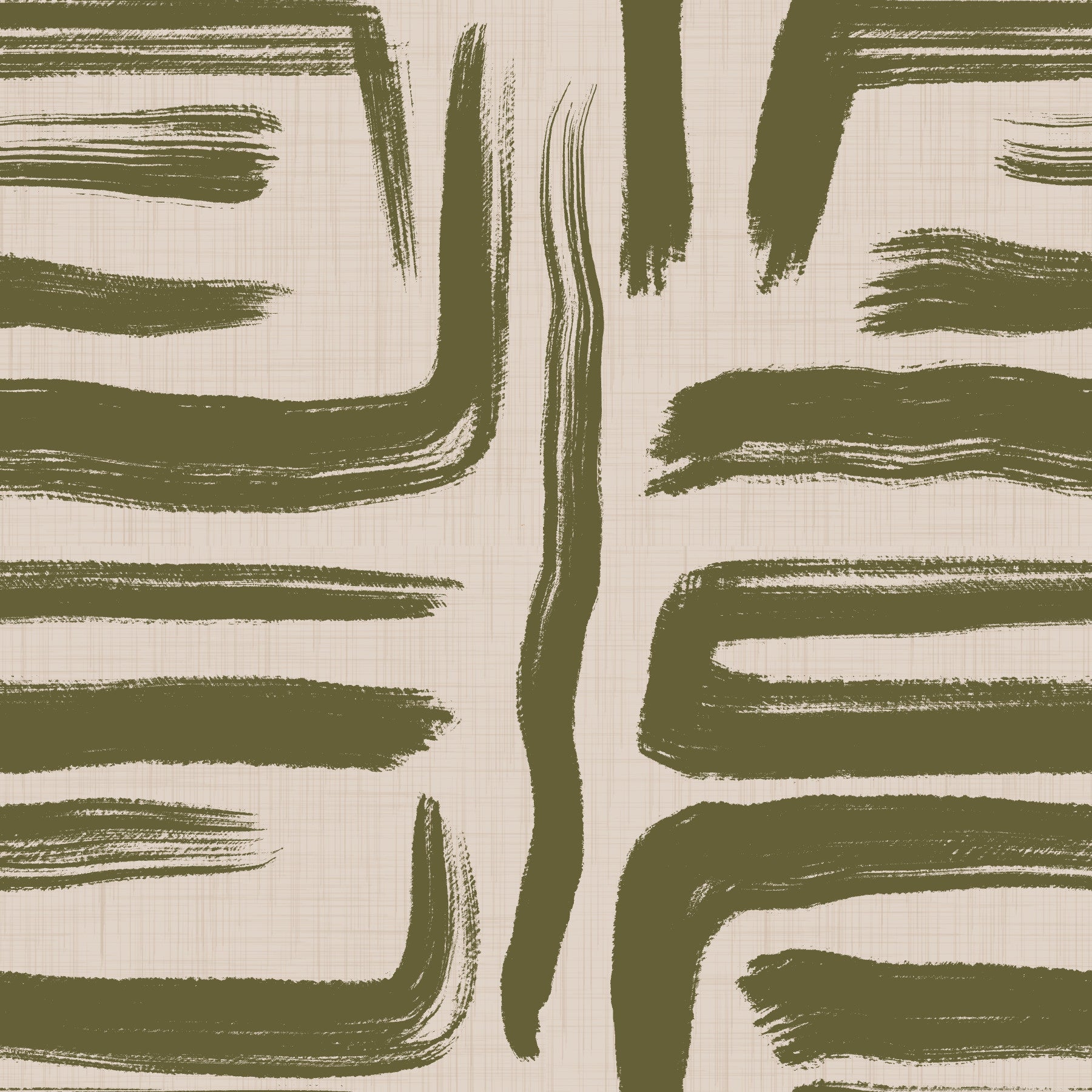 Olive Brushstroke - Résumé Mid Century Modern Wallpaper⁠ in your room — zoomed
