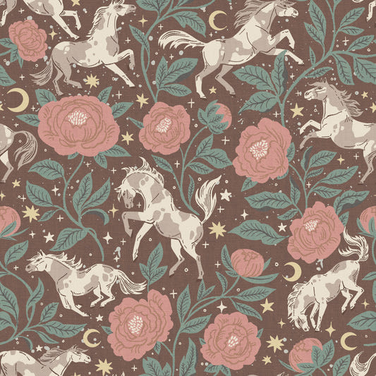 Ponies and Peonies Wild West Americana-02 Wallpaper⁠