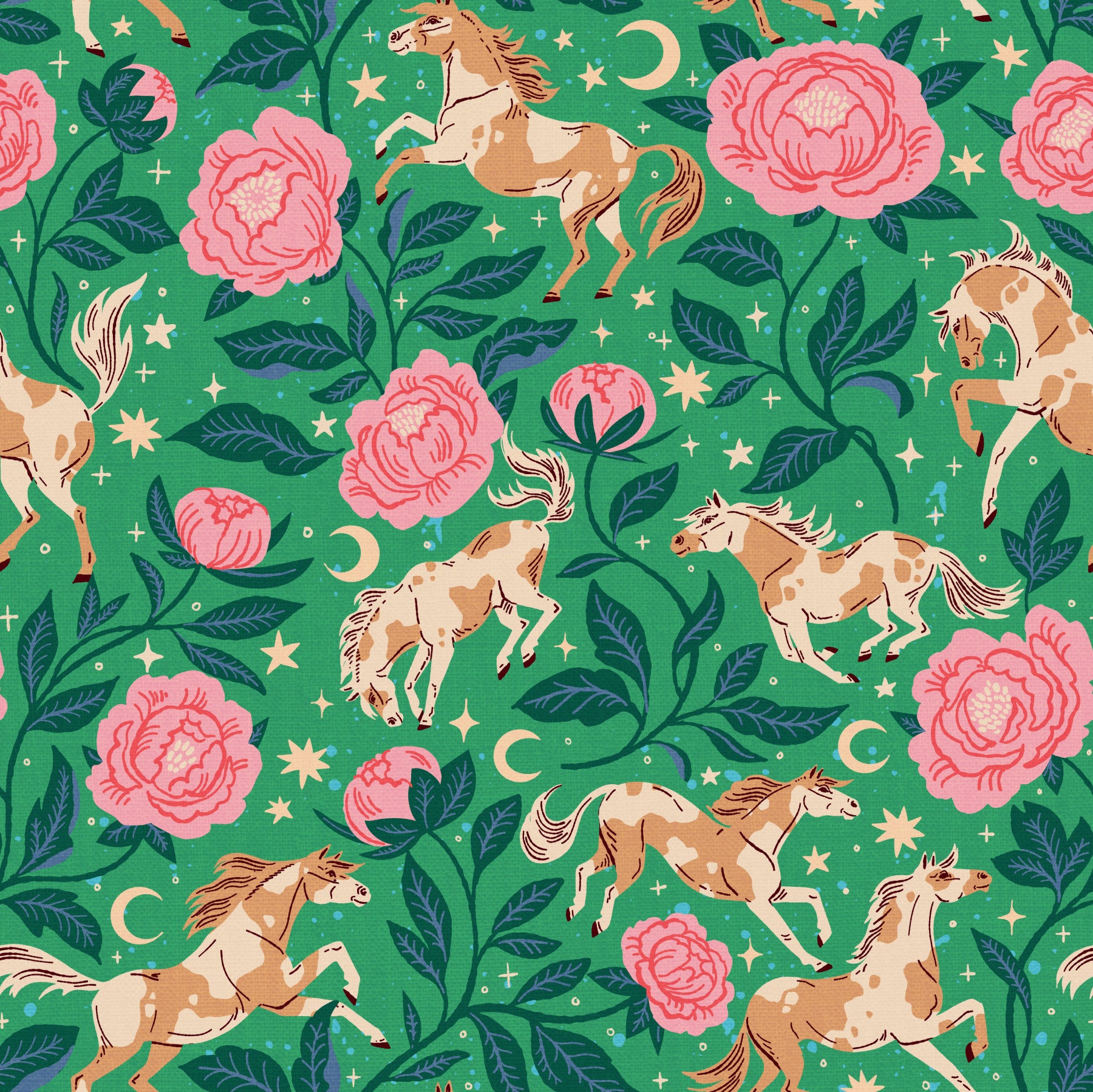 Ponys und Pfingstrosen Wild West Americana-08 Wallpaper⁠