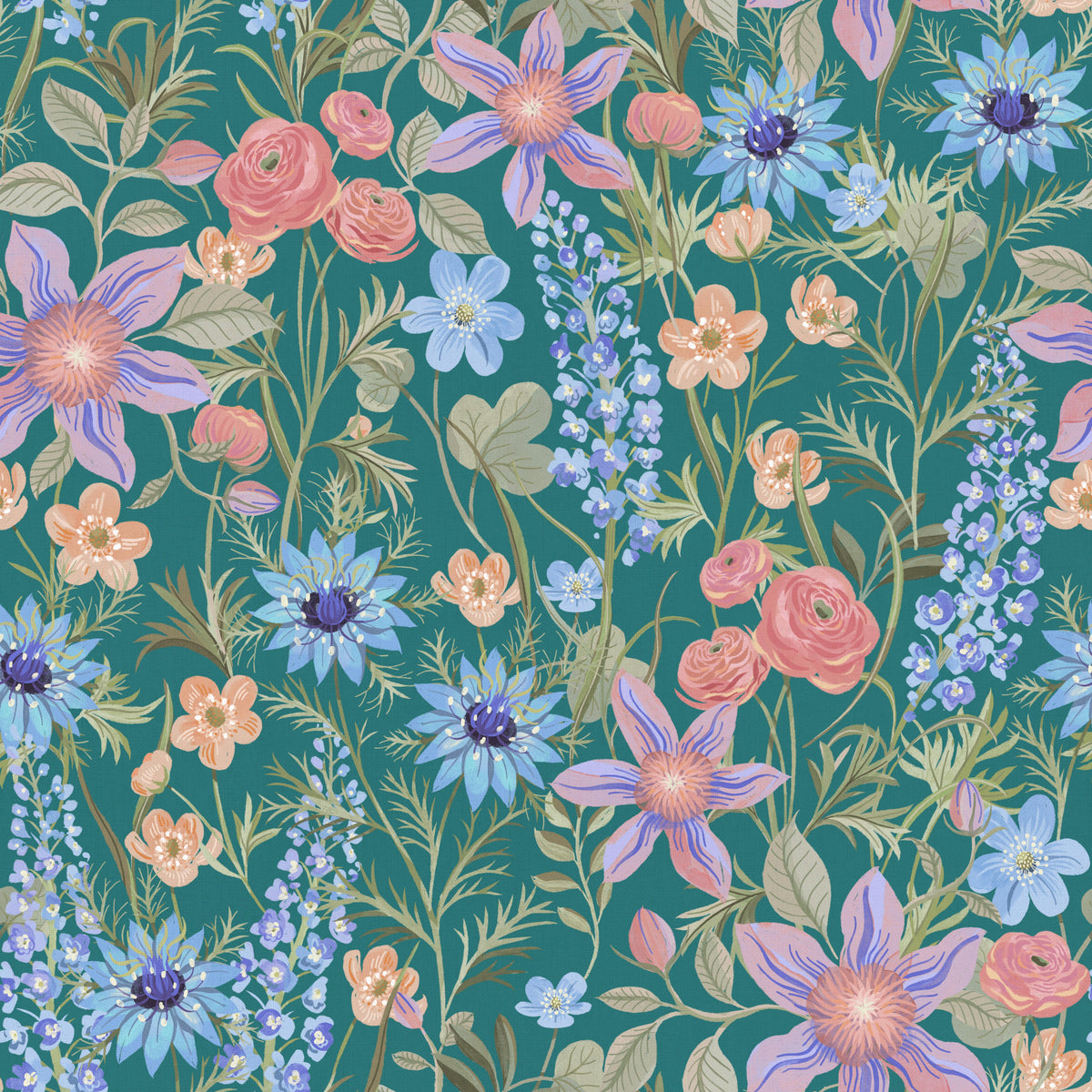 Retro Retro Teal Wallunculacee Retro in your room — zoomed