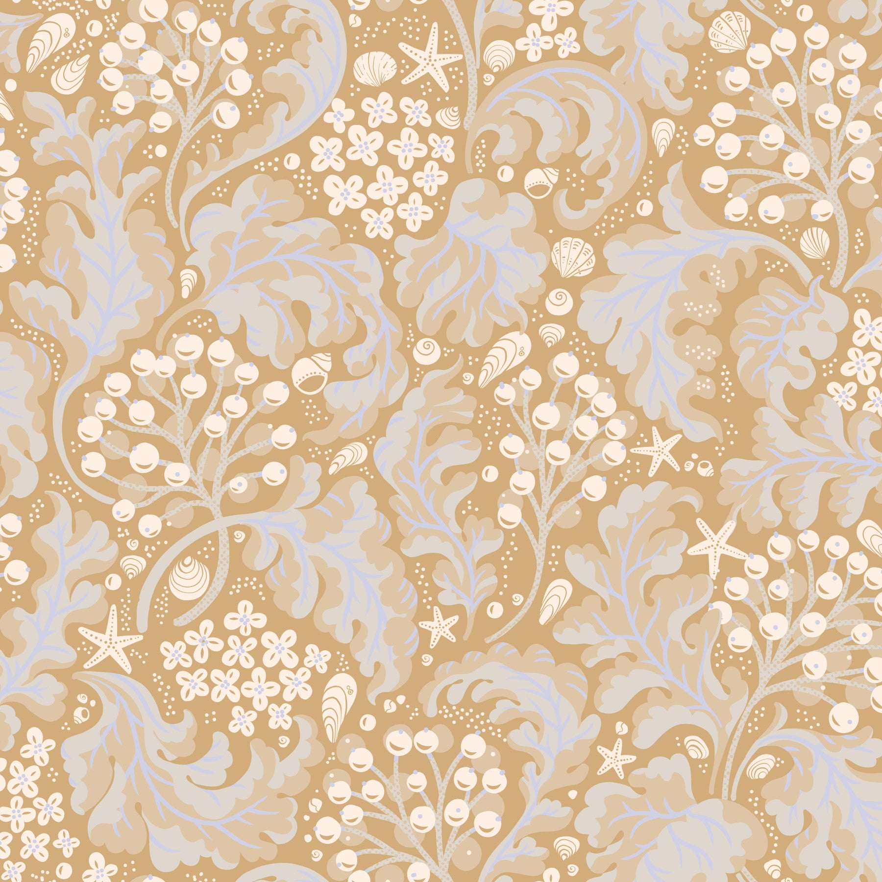 Sea Kale - Wallpaper giallo ocra