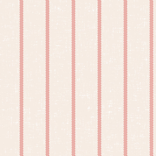 Tea Towel Stripe - Red Wallpaper⁠