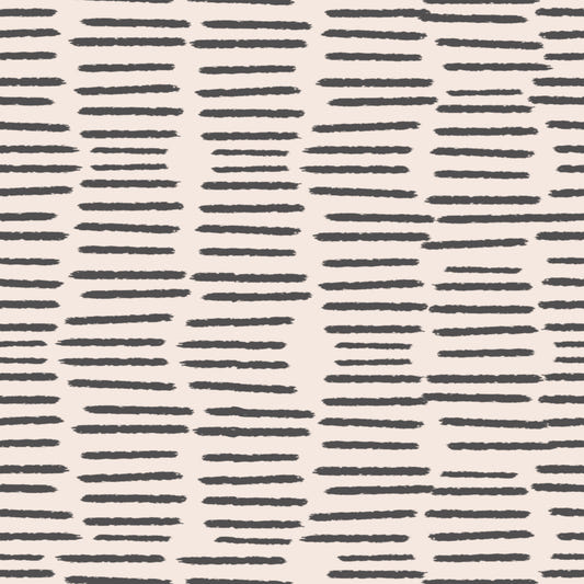 Modèle de coups de pinceau organique - Minimaliste Boho Stripes Barcoal Wallpaper⁠
