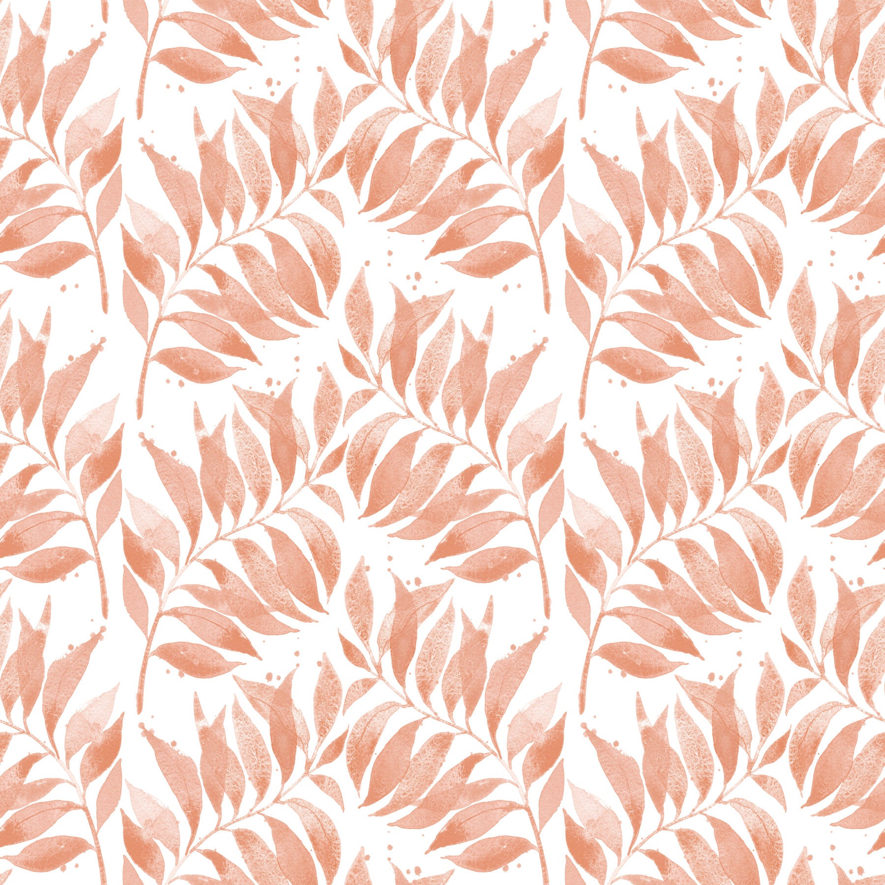 Aquarellpalmenblatt Terrakotta Wallpaper⁠