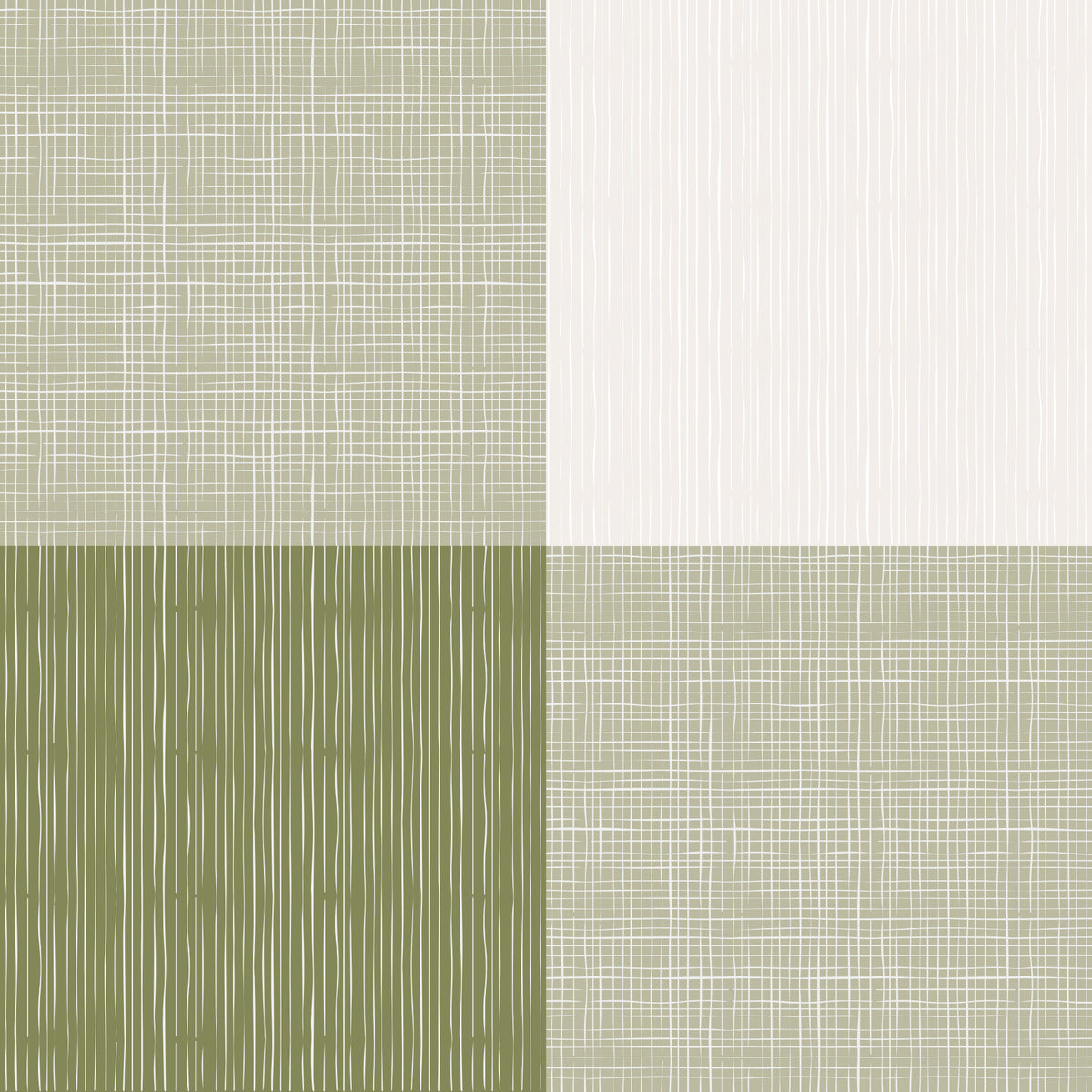Rustic Buffalo Plaid Olive Green Wallpaper⁠ in your room