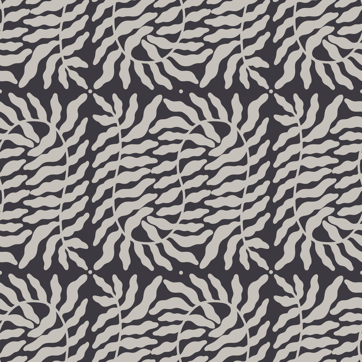 Organic Taupe Ferns Wallpaper⁠ in your room — zoomed