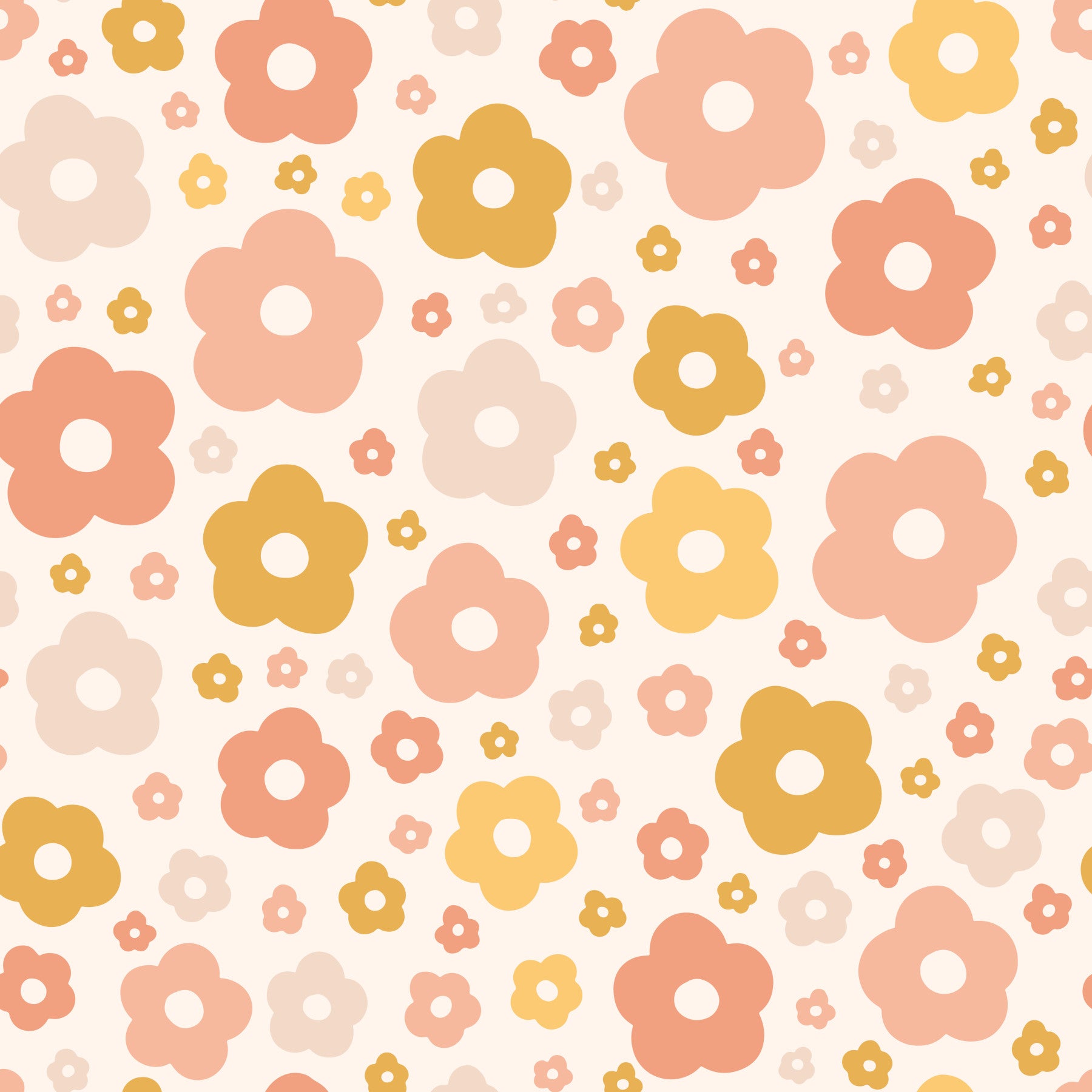 Cute Boho Daisies Wallpaper⁠ in your room — zoomed