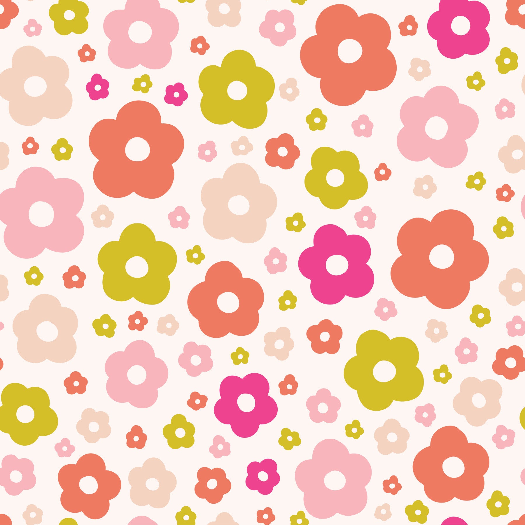 Happy Daisies Wallpaper⁠ in your room — zoomed