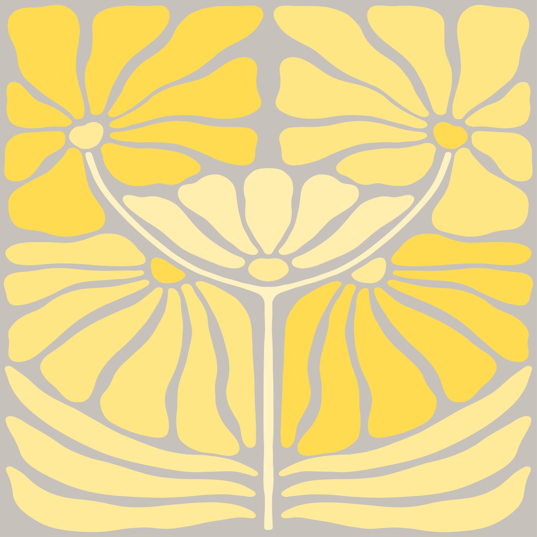 Art Deco moderne Blumenwallpaper⁠