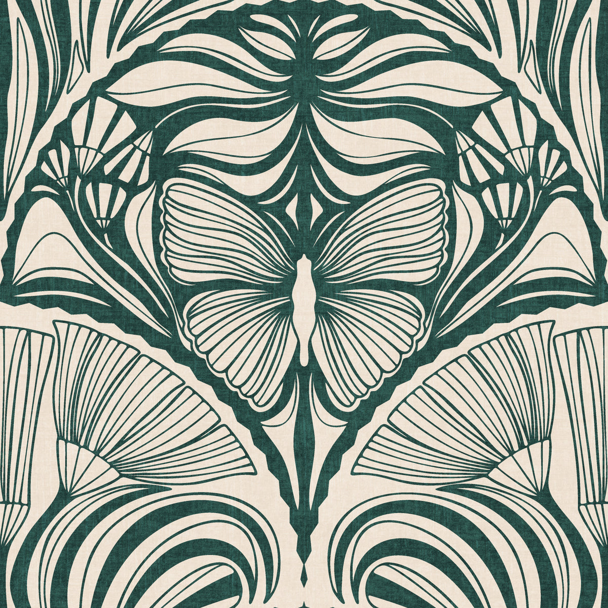 Gatsby Fan Glamor Deco Dichiarazione in sfondo verde smeraldo⁠ in your room