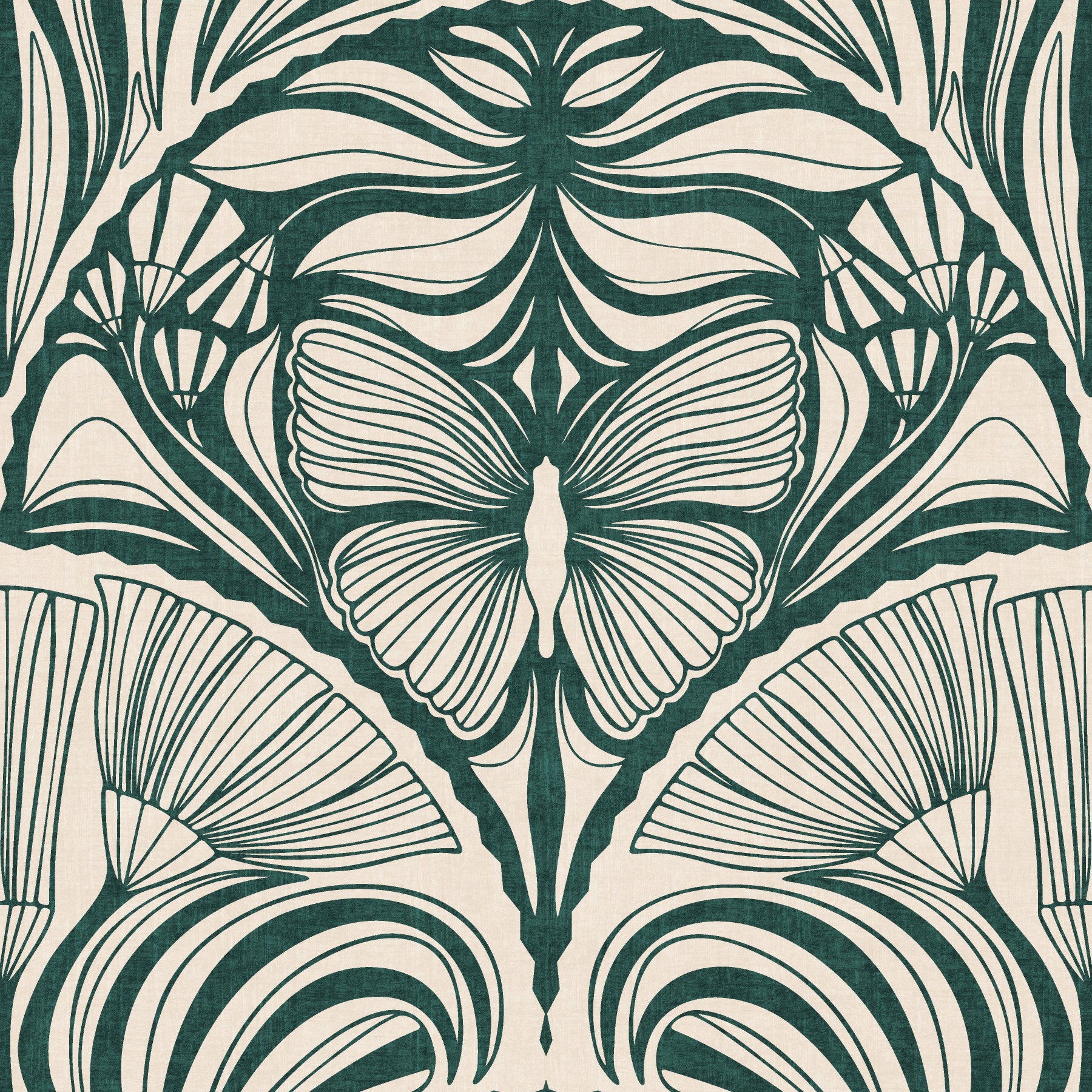 Gatsby Fan Glamor Deco Dichiarazione in sfondo verde smeraldo⁠ in your room — zoomed