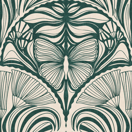 Gatsby Fan Glamor Deco Dichiarazione in sfondo verde smeraldo⁠