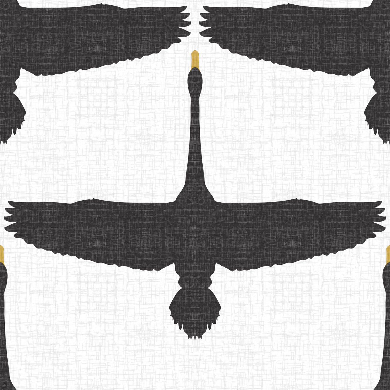 Rustic Swan Flock Gray Wallpaper⁠