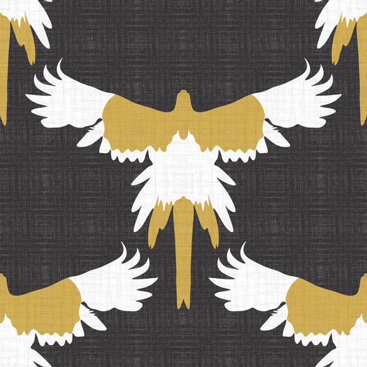 Rustic Macaw Flock Gray Wallpaper⁠