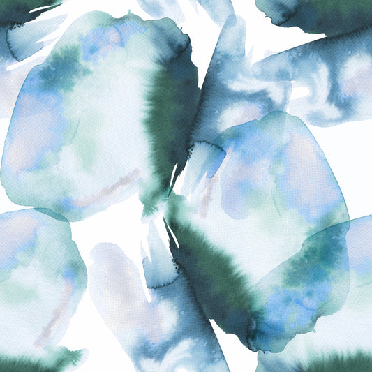 Abstract Art Landscape Blue Wall Mural