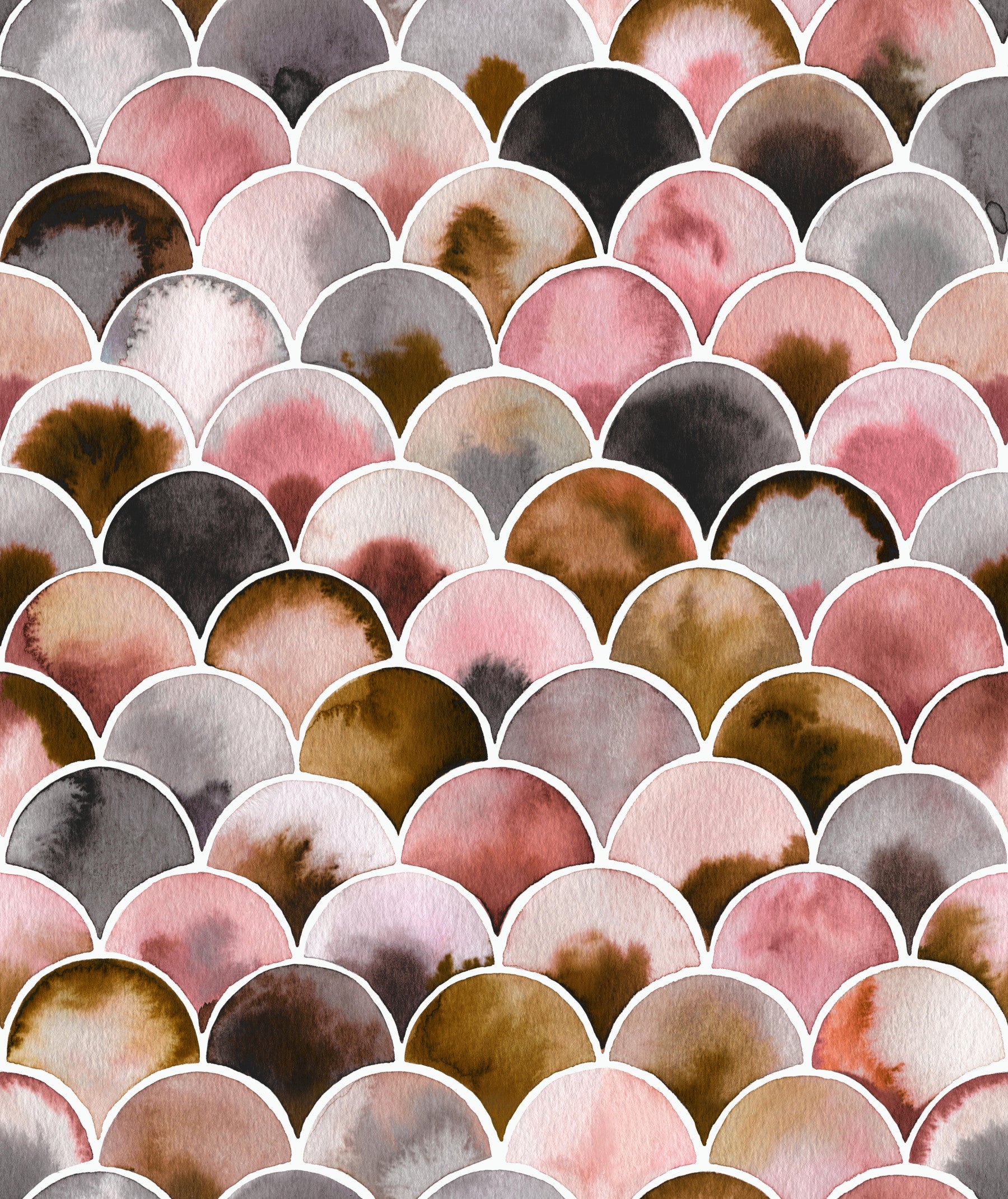 Art déco japandi rose or Vintage Wallpaper⁠