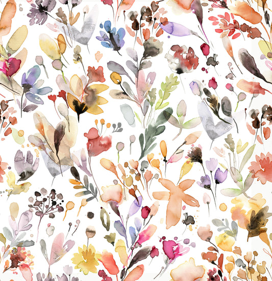 Künstlerische Tinte Wild Flowers Natur Tapete⁠