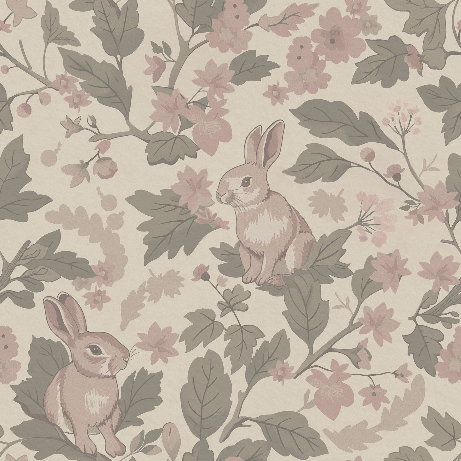 Waldgarten - Vintage Blush Tapete⁠ in your room