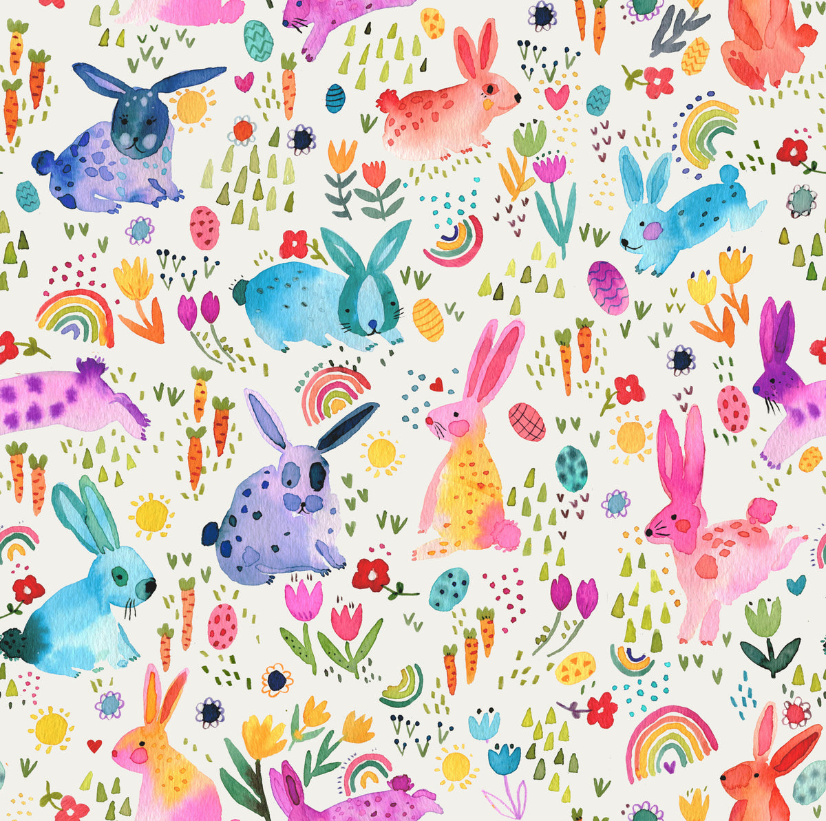 Kinderen Meadow konijnen Easter Wallpaper⁠