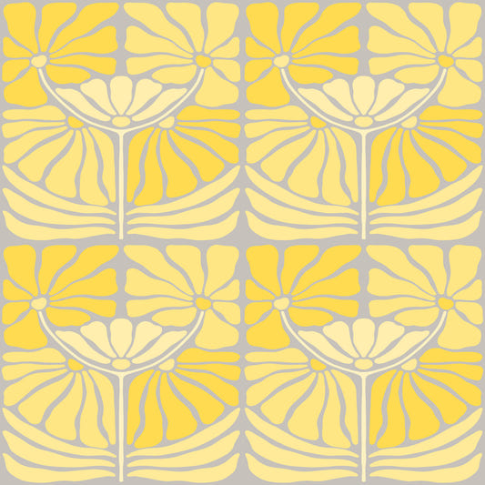 Vintage gule blomster tapet⁠