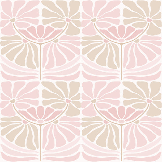 Retro blomma chic tapet⁠