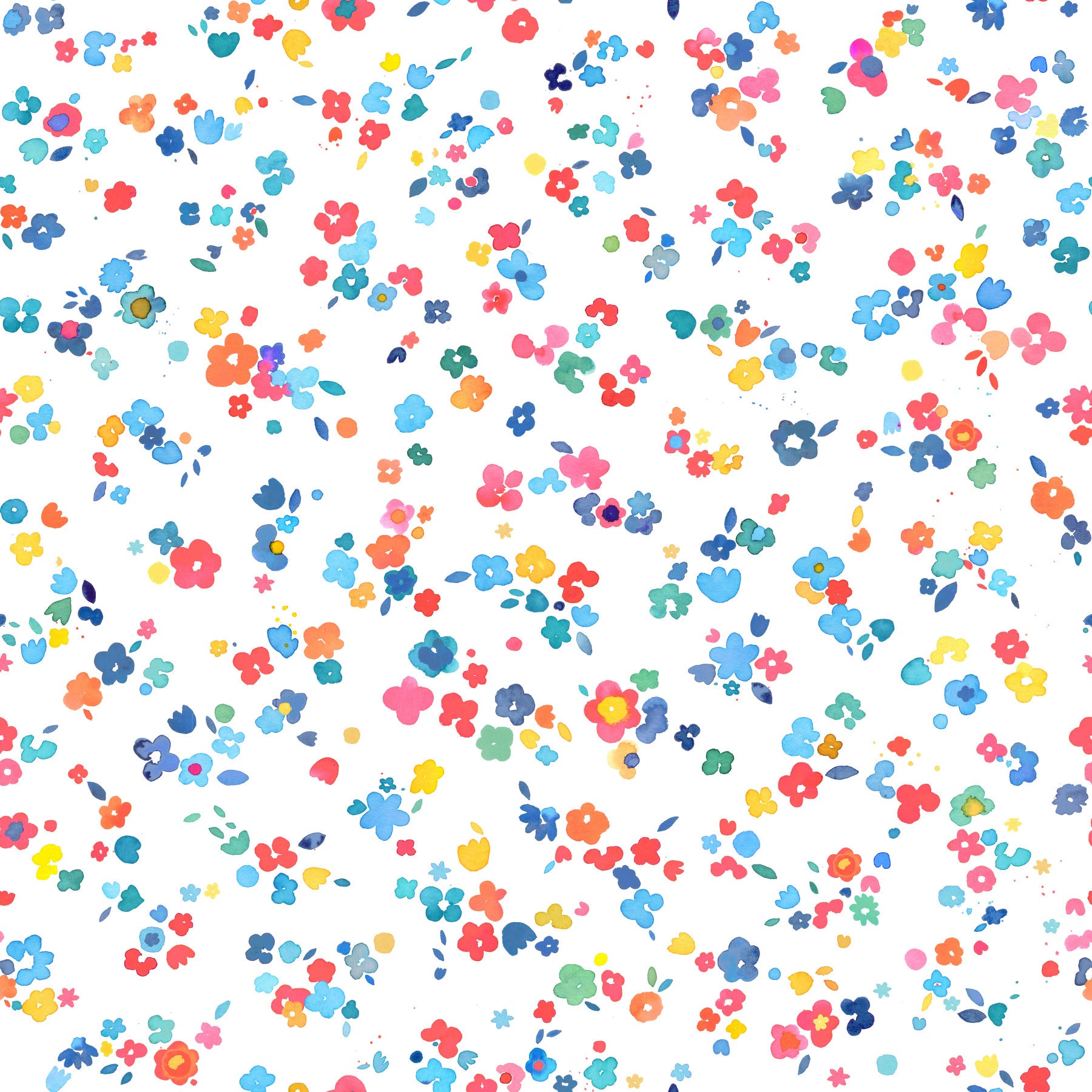 Dity minimale kleine bloemen Multicolor Wallpaper⁠ in your room — zoomed