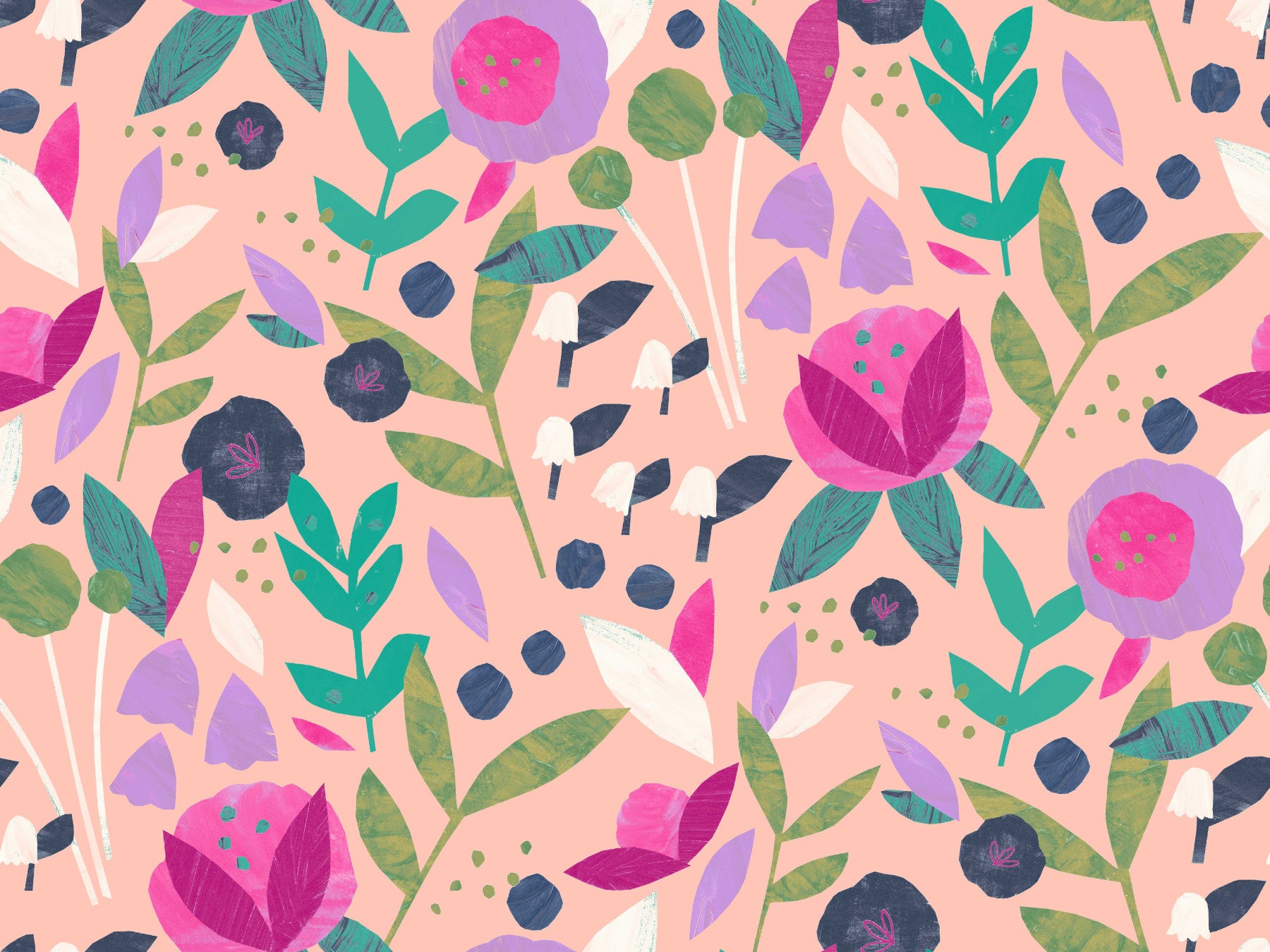 Papieren bloemen behang⁠