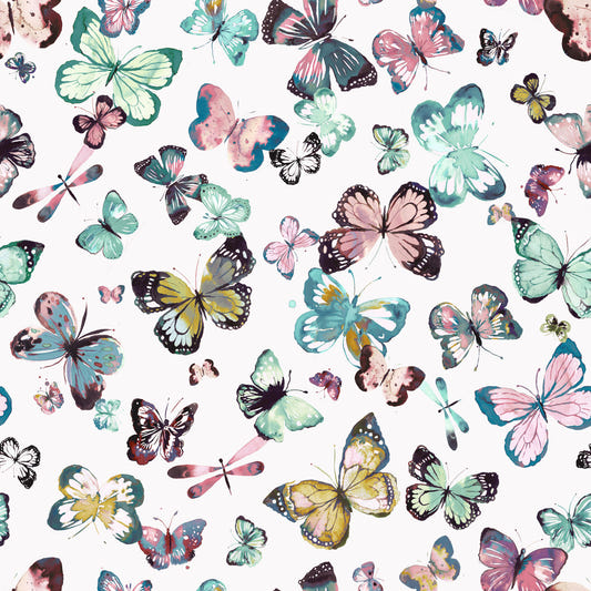Farfalle farfalle volanti sfondi pastello rosa verde⁠