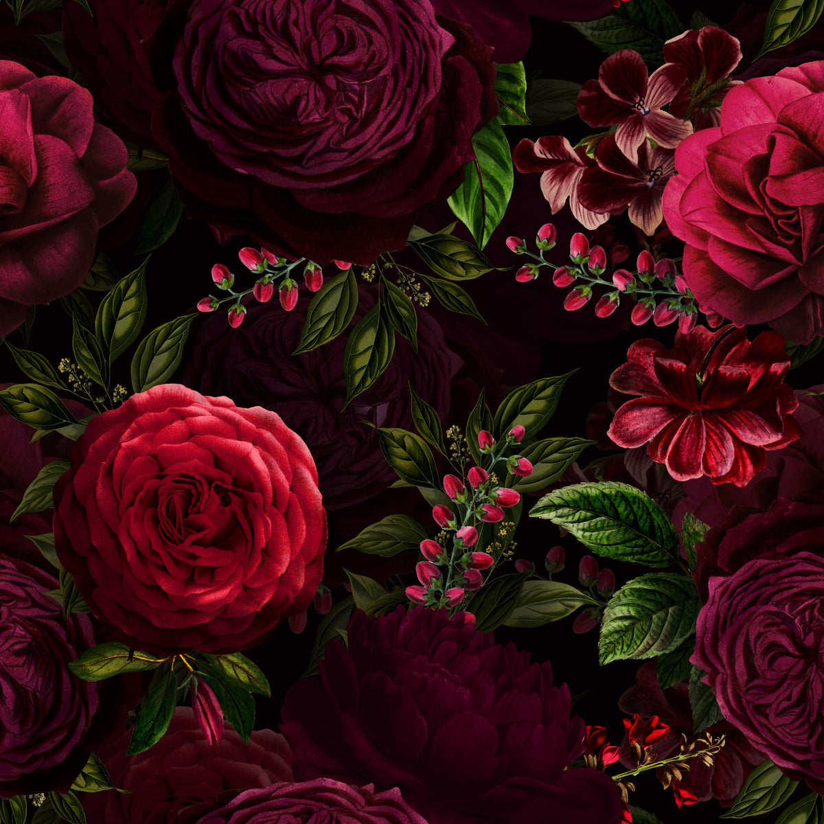 Nocturne Blooms Wallpaper⁠ in your room