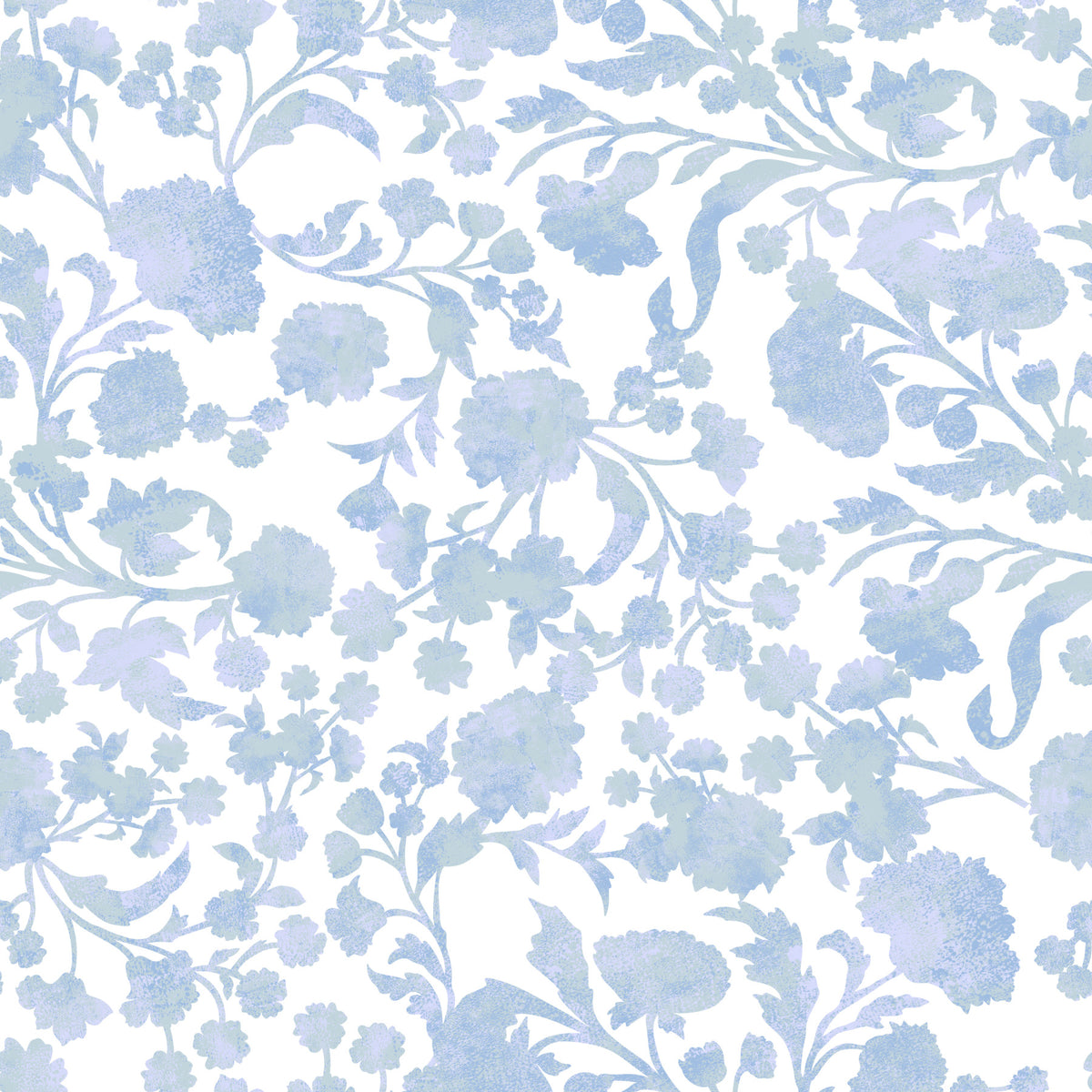 Serene Blue Blooms Wallpaper⁠