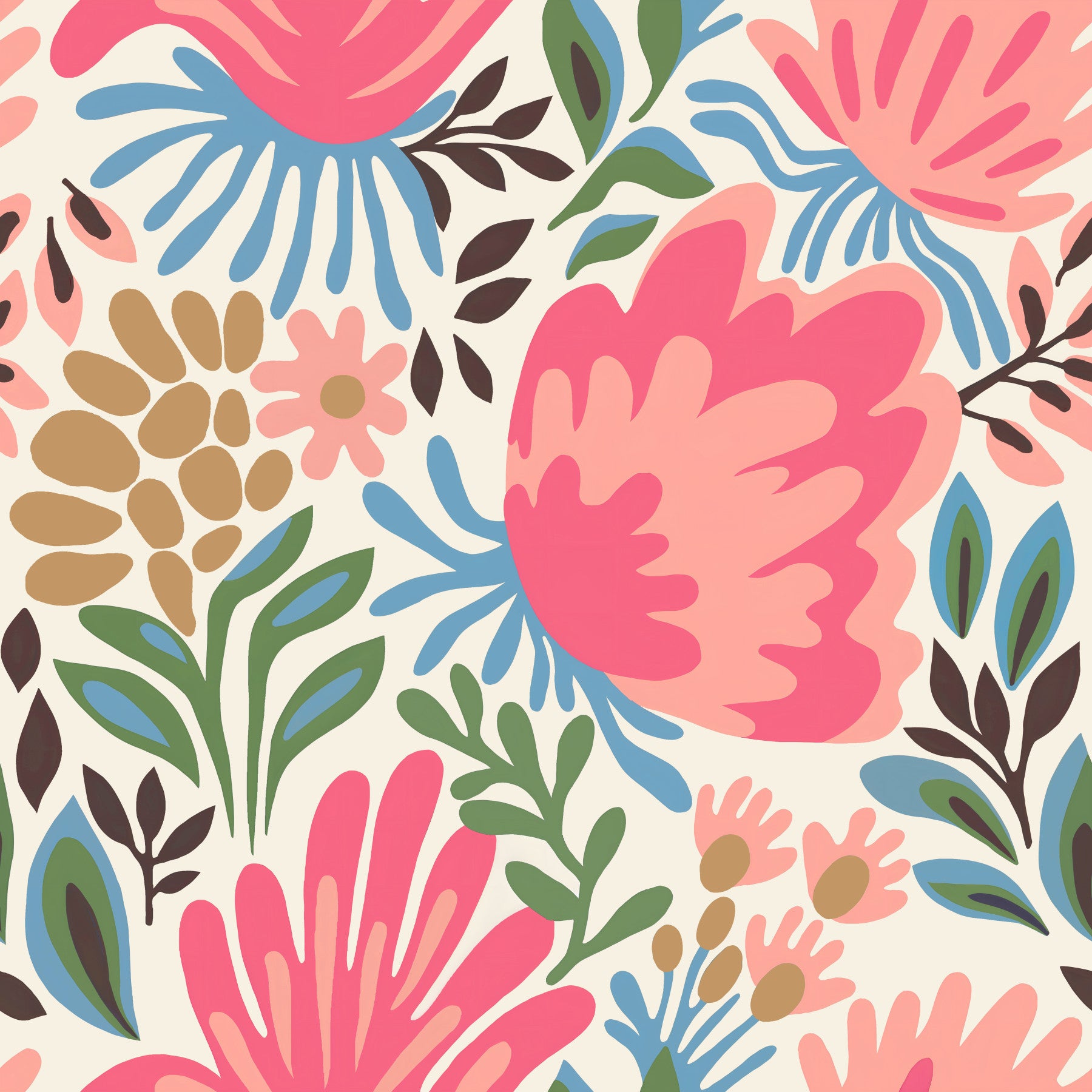 Üppige florale Flucht Tapete⁠