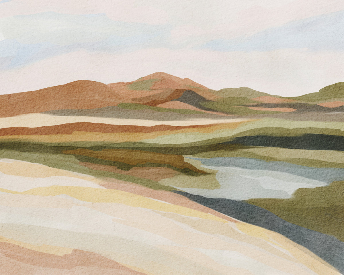 Whispering Hills Wall Mural in your room — zoomed