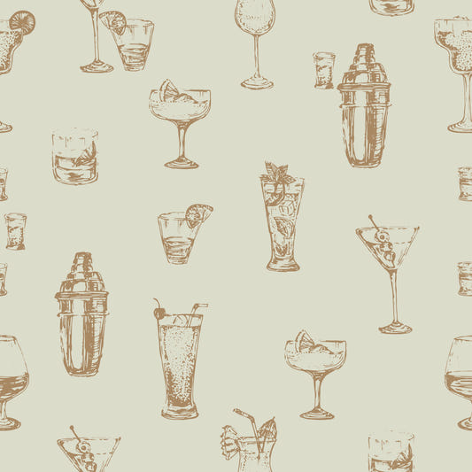 Vintage cocktails tapet⁠