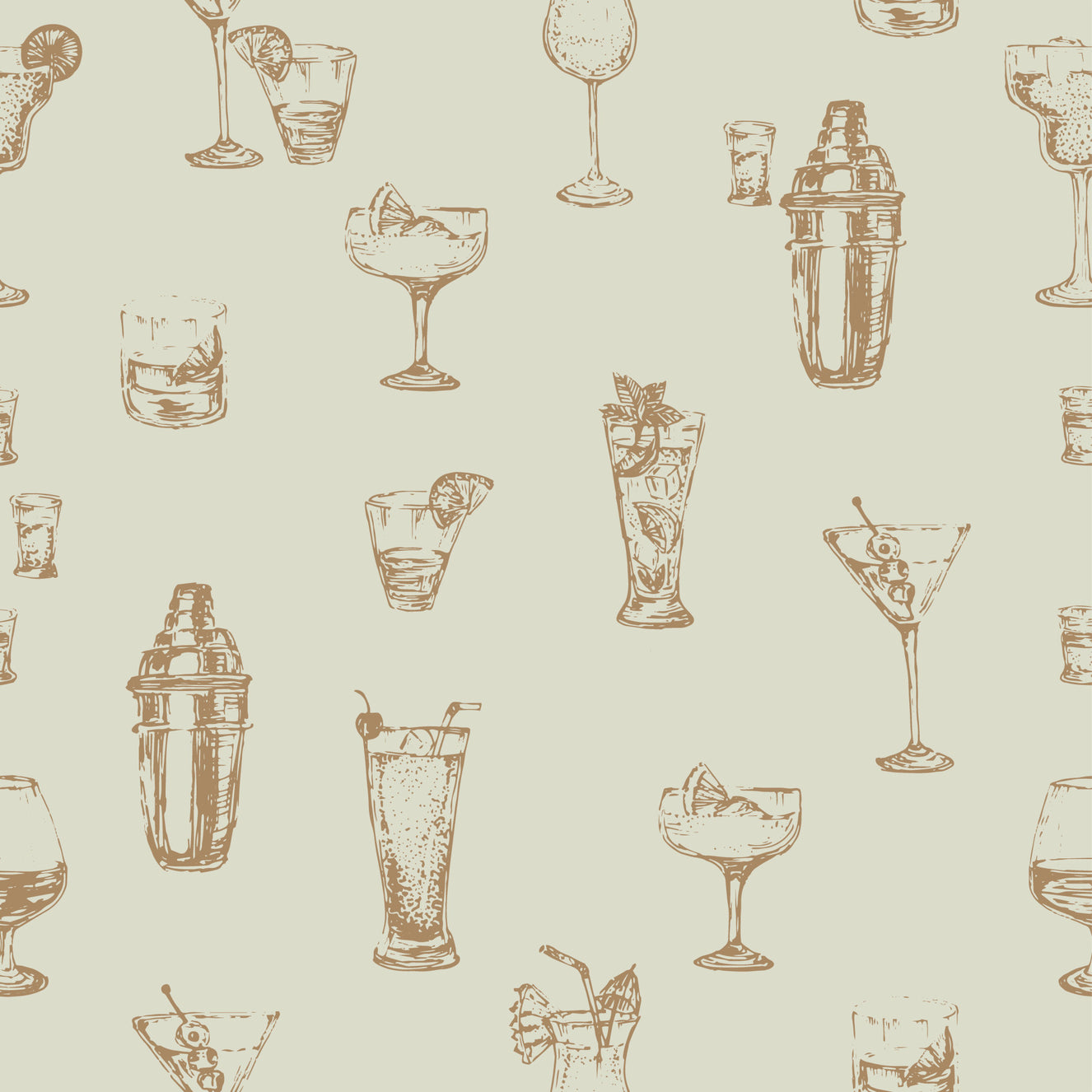 Vintage Cocktails Wallpaper⁠
