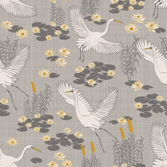 Witte reigers in de lagune - Light Wallpaper⁠