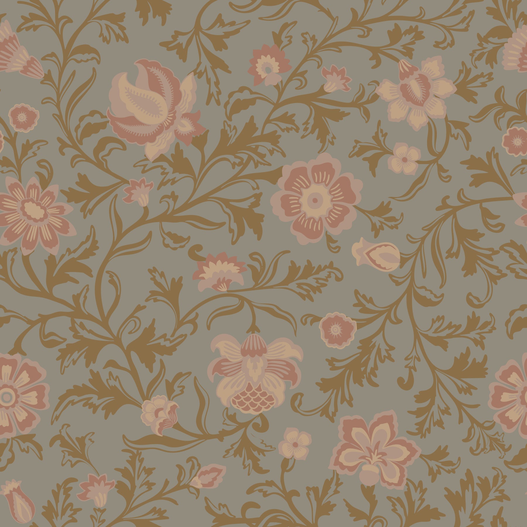 Whispering Blooms Wallpaper⁠ in your room — zoomed