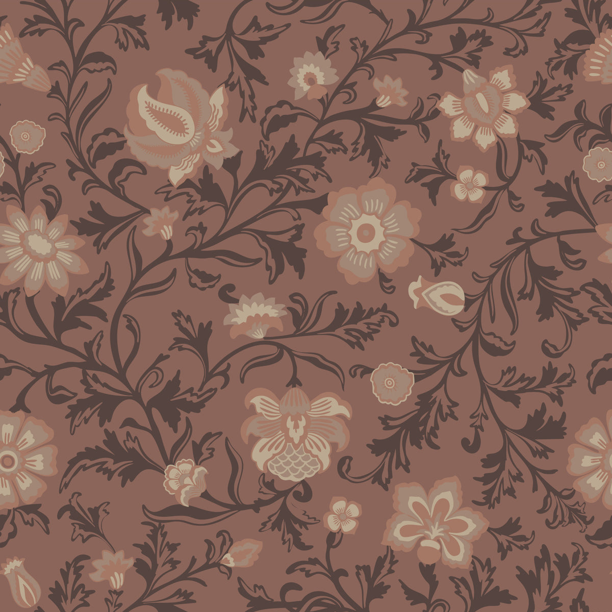 Erdige braune Eleganz Tapete⁠ in your room — zoomed