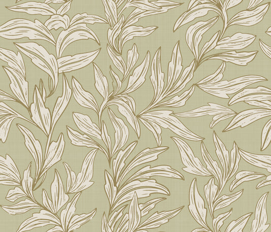 Serene Sage Botanical Wallpaper⁠