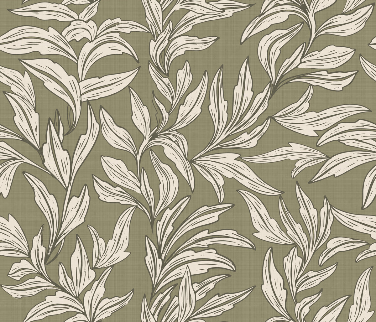 Papier peint à imprimé à feuilles fantaisistes⁠ in your room