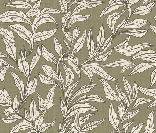 Whimsical Leaf Print Wallpaper⁠